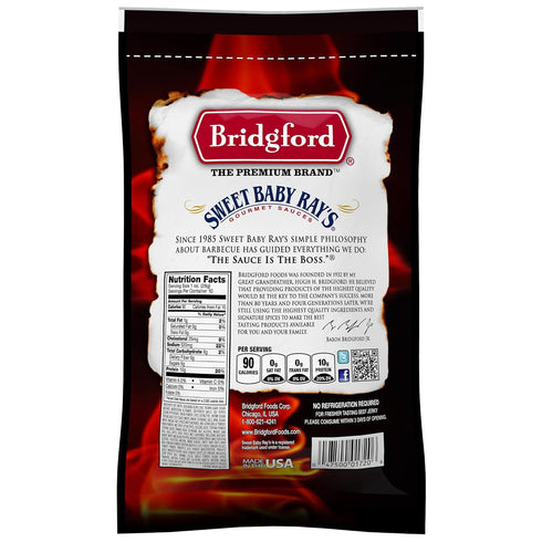 10 oz Pack 3 Bridgford Sweet Baby Ray's Beef Jerky Sweet Teriyaki of - High Protein Beef Jerky for Low Carb and High