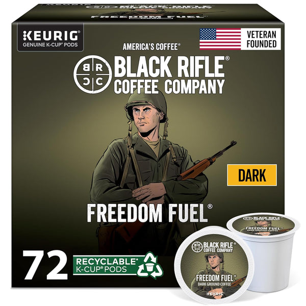 Black Rifle Coffee Company Dark Roast K-Cups Single-Serve Coffee Pods, Compatible with