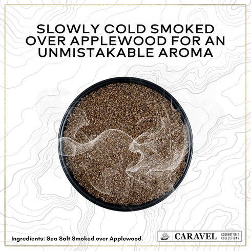 5 oz Smoked Applewood Salt for Finishing and Grilling Natural and Aromatic Applewood Smoked Salt Seasoning Meats