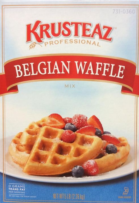 Krusteaz Belgian Waffle Mix Belgian-Waffle, 5 Pound (Pack of 2)