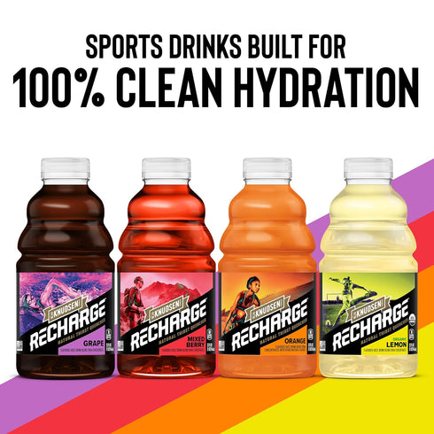 32 oz (Pack 6) R.W. Knudsen Recharge Organic Lemon Sports Drink with Electrolytes, fl