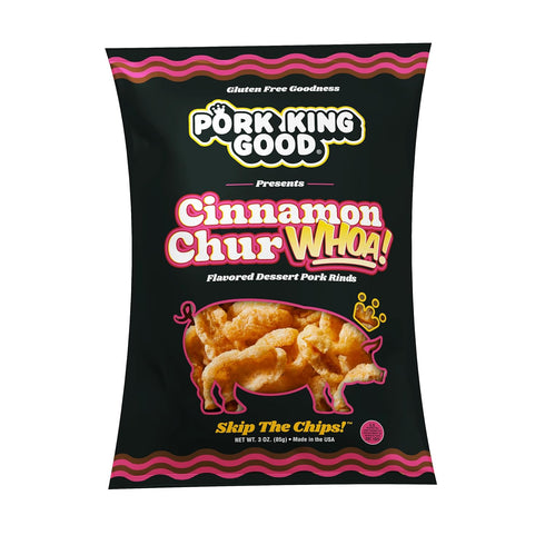 4 Pack 3 oz 4 Pack) Pork King Good Bag Variety of Sweet & Salty Dessert Flavored Pork Rinds - (Variety Gluten Free