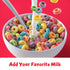 18oz (12 Kellogg's Froot Loops Breakfast Cereal Cups, Fruit Flavored, Breakfast Snacks with Vitamin C, Original, Case