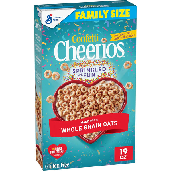Confetti Cheerios Breakfast Cereal, Gluten Free, Made with Whole Grain Oats, Family
