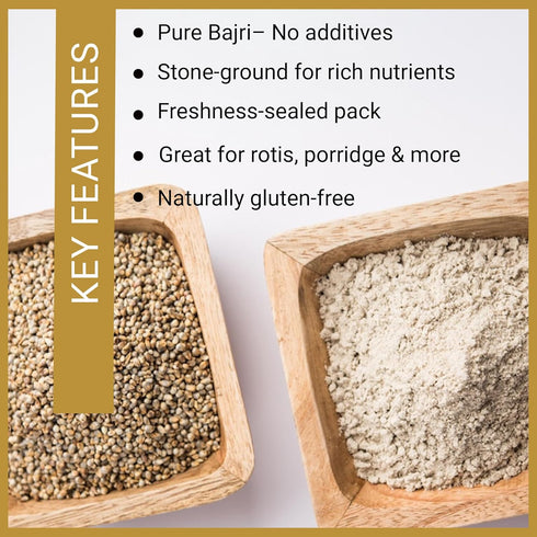 Jalpur 1kg Stone Ground Millet Flour (Bajri)