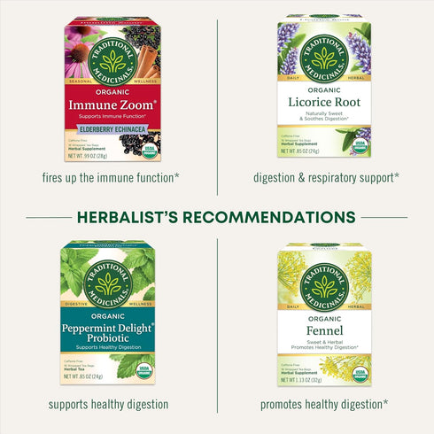Immune 96 (6 Pack) Traditional Medicinals Tea, Organic Throat Coat Lemon Echinacea, Supports Throat Health & Function