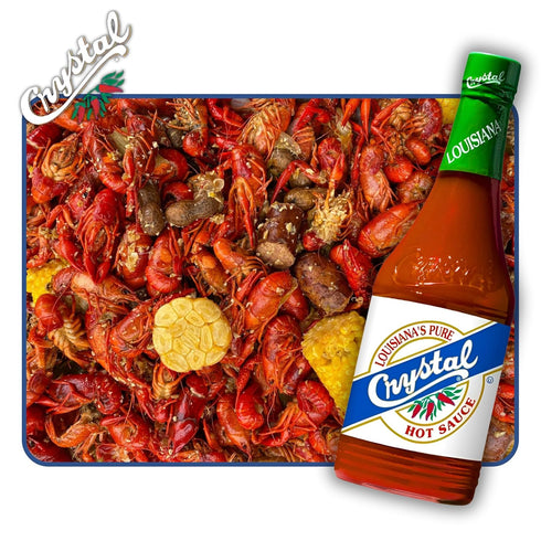 6 oz Pack 3, Crystal Hot Sauce, Original - Bottle, of Low Sodium, Low Fat, All Natural, Recipe Card Included