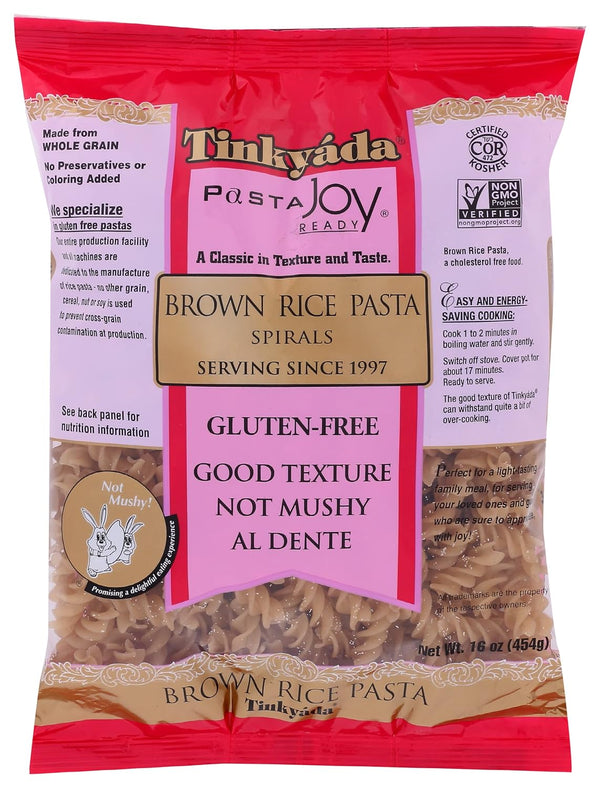 Tinkyada Brown Rice Pasta, Spirals, 16 Ounce (Pack of 12)