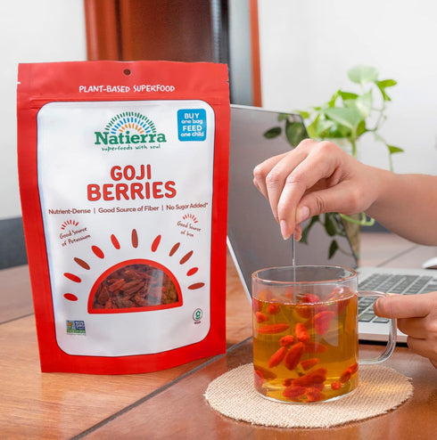 12 NATIERRA Goji Berries, Non-GMO & Vegan, Gluten-Free, No Sugar Added, Ounce