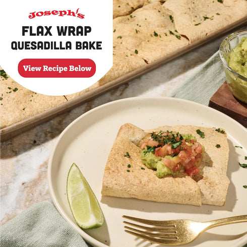 6-Pack, 8g (6 Pack, 36 Joseph's Low Carb Wrap Value Flax, Oat Bran and Whole Wheat, Carbs Per Serving, Fresh Baked Per