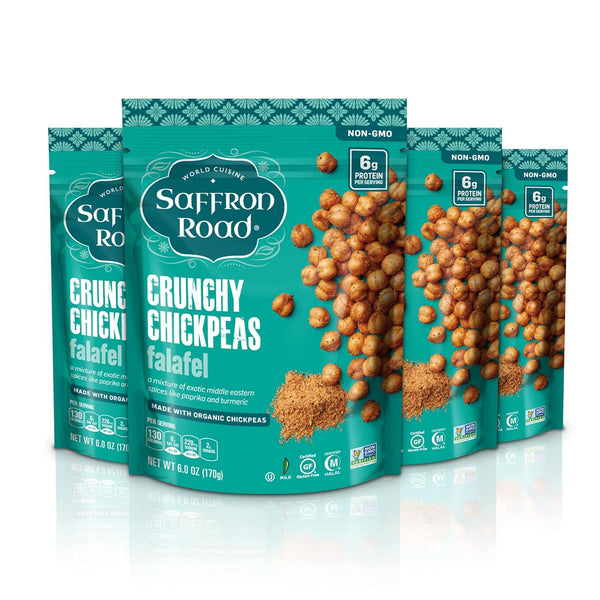 Saffron Road Organic Crunchy Chickpea Snacks-Gluten Free, Non-GMO, Halal, Kosher, Vegan -