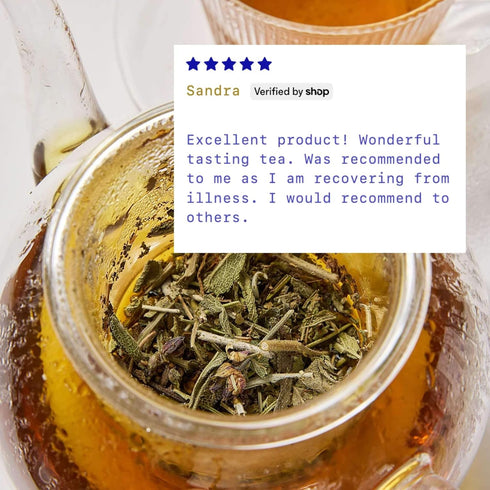 100% 50G (1.8 OZ) (30 IKARIA Tea | Blue Zone Herbal Tea for Longevity | Sage, Dandelion, Rosemary | ORGANIC