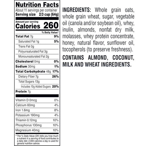 Almond,(Pack 4) Quaker Simply Granola Honey