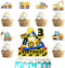 SugarGera Construction Cake Toppers for Kids Engineering Themed Happy 3rd Birthday Dump Truck,