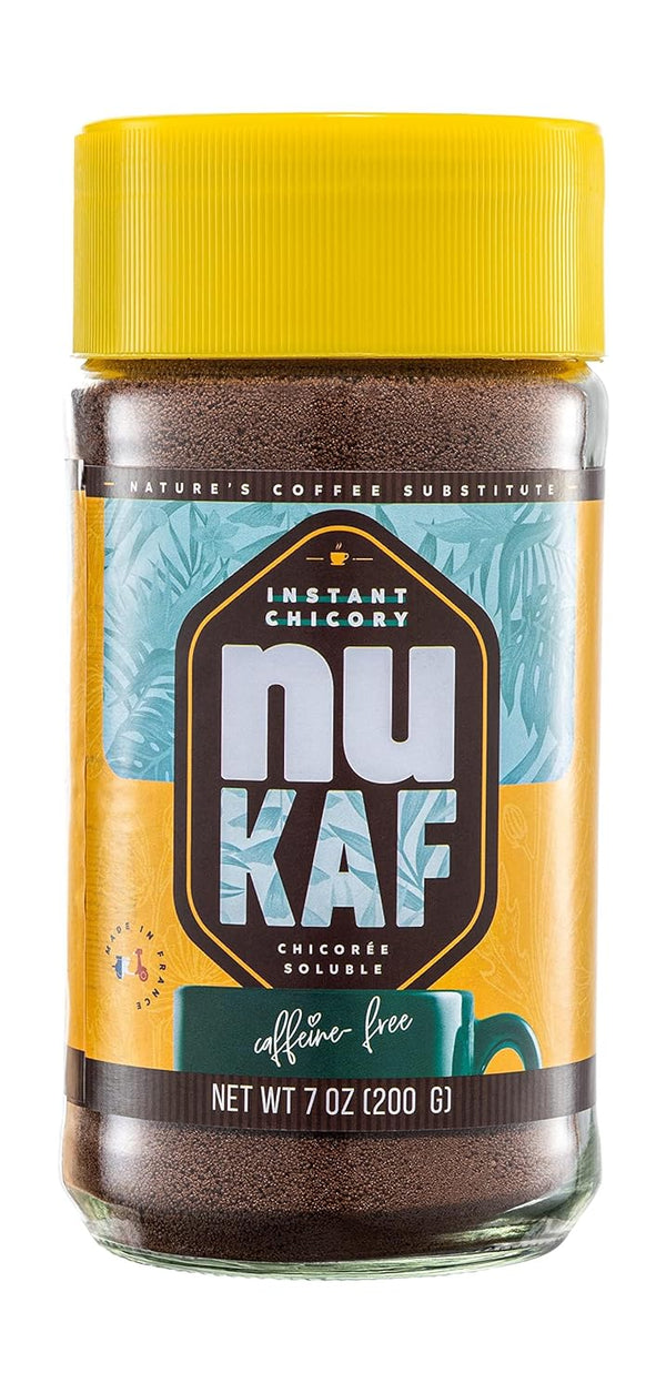 nuKAF By Gourmanity Instant Chicory Coffee Alternative, Brews Like Regular Coffee, All
