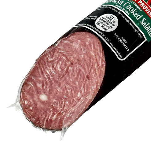 1.3 lb Alexs Meat Poltavskaya Cooked Salami Traditional Eastern European Pork & Beef Sausage, Fully Cooked, Mildly