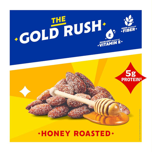 6 Oz (Pack 12) Blue Diamond Almonds Honey Roasted Snack Nuts, Resealable Cans