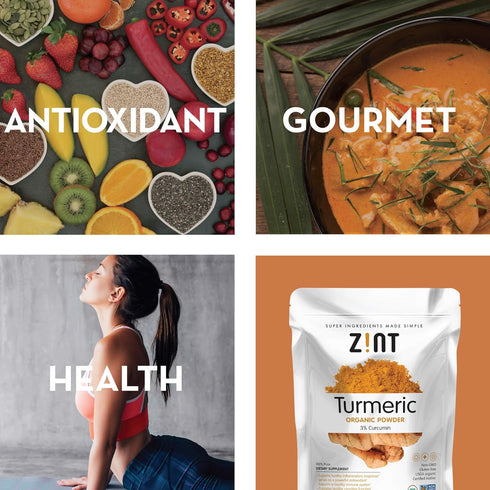 Zint Organic Turmeric Powder (16 oz) - Raw Turmeric Root Curcumin Powder for Cooking and Smoothies