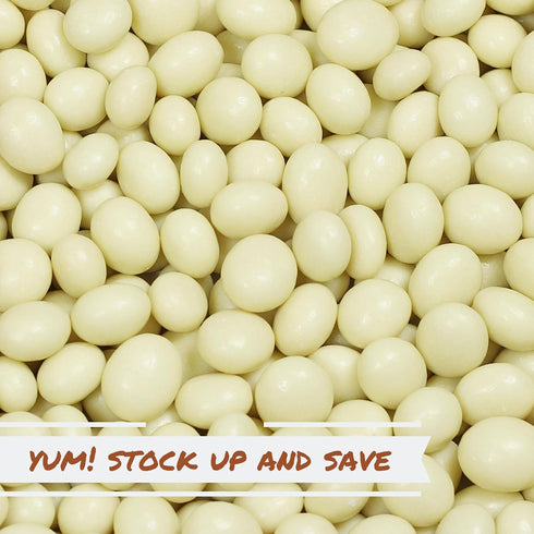 1 Lb (16 Oz) White Chocolate Covered Espresso Beans - by It's Delish, Bulk | Coffee Lovers Snack | Gourmet Chocolates