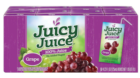 Juicy Juice Grape Juice Single Serve Fun Box, 33.84 Fluid Ounce --