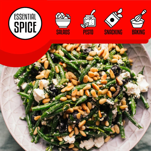 1 Lb Essential Spice Organic Pine Nuts (Pignolias), Premium Quality, Raw & Natural, Perfect for Pesto, Baking, Salads