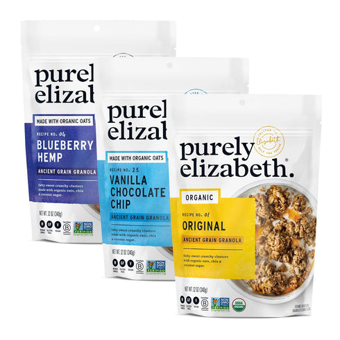 Purely Elizabeth Aancient Grain Granola Best Sellers Variety Pack, Made with Organic