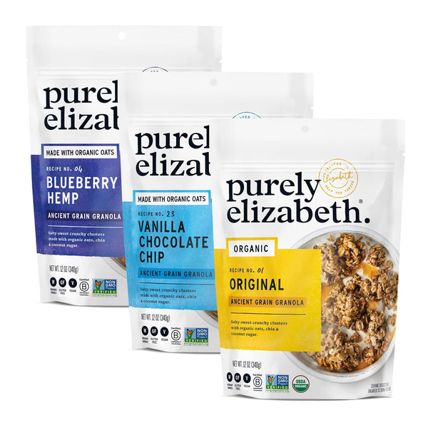 Purely Elizabeth Aancient Grain Granola Best Sellers Variety Pack, Made with Organic