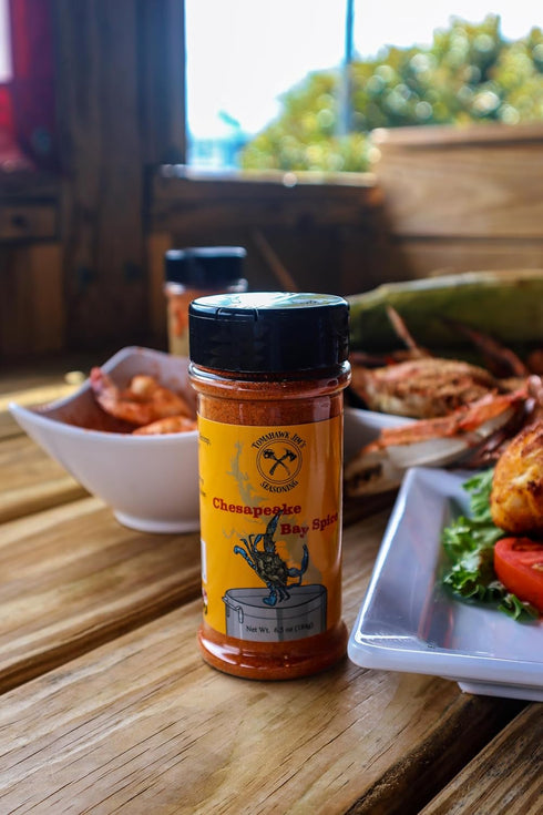 Tomahawk Jim's (Pack 4) 6.5 oz Tomahawk Jims Chesapeake Bay Spice of Maryland Seafood Seasoning for Steamed Blue Crabs
