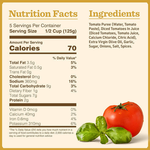24 oz (Pack 6) Bertolli Pasta Sauce with Olive Oil and Garlic, Spaghetti Tomato Sauce