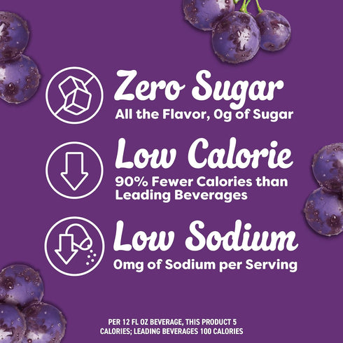 6 Packets, 2.01 oz Crystal Light Drink Mix, Pitcher for Flavorful Hydration and Shareable Refreshment, Concord Grape