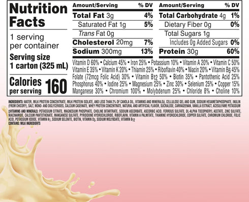 30g 11 Oz (Pack 12), Packaging BOOST Glucose Control Max Protein Nutritional Drink, Very Vanilla, Fl of May Vary