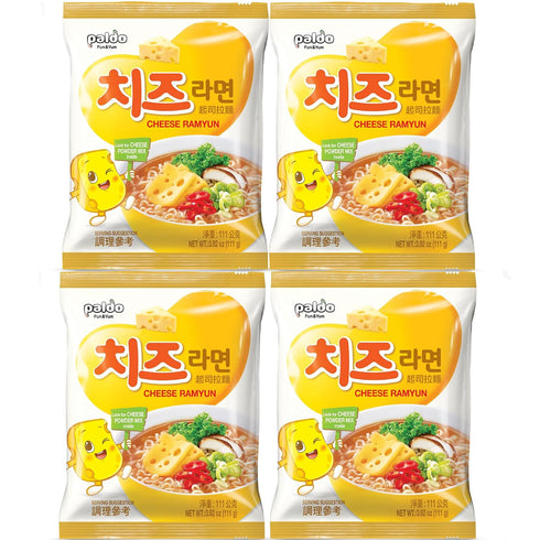 3.92 Oz (4 Packs) Paldo Cheese Fromage Ramyun Noodle, Cheese Ramyun