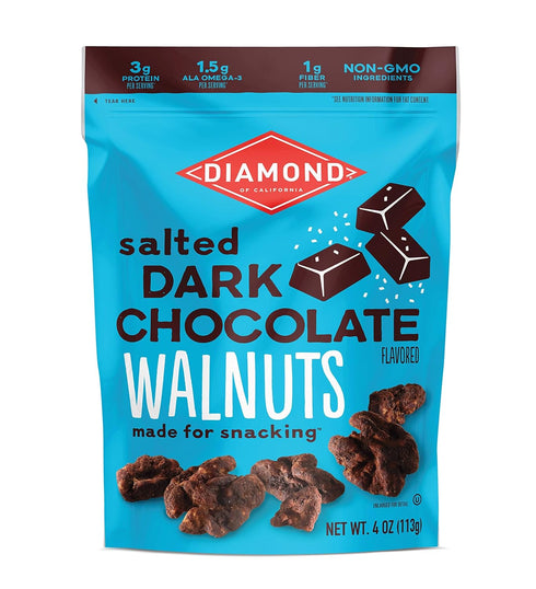 Diamond of California Salted Dark Chocolate Walnut Snack Nuts, 4 oz. (4