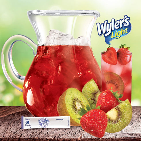 Packs, Strawberry,6 Packets (Pack 2) Wyler's Light Pitcher Water Drink Mix,Kiwi Pitcher