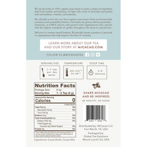 MiCacao 4 oz Cacao Tea, Loose