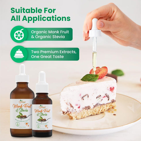 0 0 2400 4 oz 3 Pack Preservative-Free Liquid Monk Fruit & Stevia Drops Organic Monk Fruit & Organic Stevia Blend