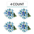 4 Count Global Sugar Art Hydrangea Blossoms Spray Sugar Cake Flowers, Blue/Purple, by Chef Alan Tetreault