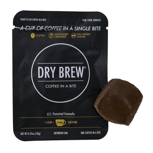 Dry Brew Coffee in a Bite, Chewy Ready to Eat, 65mg Caffeine