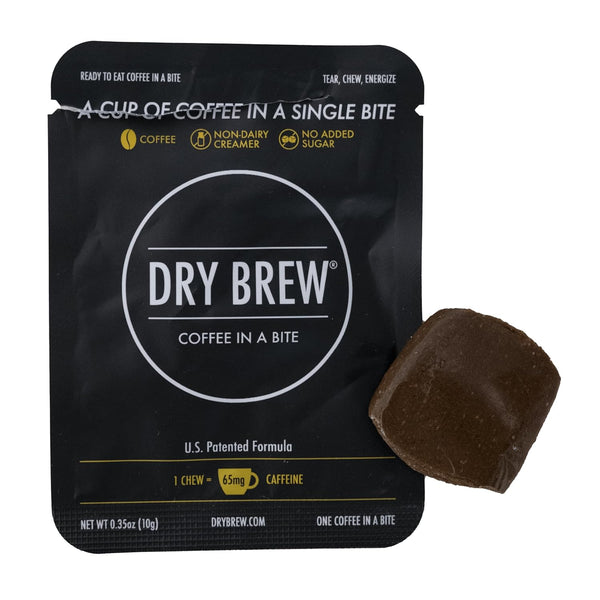 Dry Brew Coffee in a Bite, Chewy Ready to Eat, 65mg Caffeine