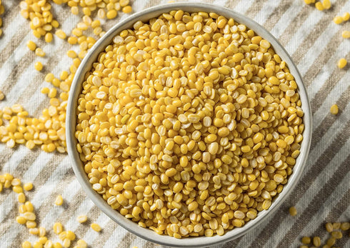 2 Food to Live Organic Yellow Mung Dal, Pounds Non-GMO, Peeled Split Mung Beans (Moong Dal). Ayurvedic Food. Easy