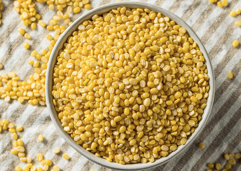 3 Food to Live Organic Yellow Mung Dal, Pounds Non-GMO, Peeled Split Mung Beans (Moong Dal). Ayurvedic Food. Easy