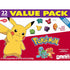 17.6 oz (22 Pokemon Fruit Flavored Snacks, Fat Free and Gluten Free Snacks, Pouches)