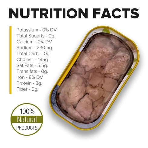 4.27oz/ 121g (Pack 6) Riga Gold Cod Liver in Own Oil From Iceland