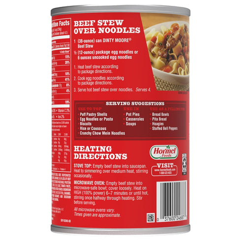 Dinty Moore 38 Oz Beef Stew With Potatoes & Carrots, Can