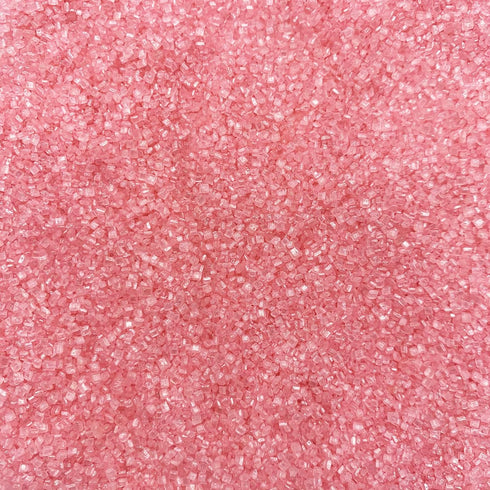 Edible Pink Sanding Sugar Sprinkles - Cupcake Cake Toppers, Celebrations Candy Pearls Shaker Jar for Wedding Party Cake