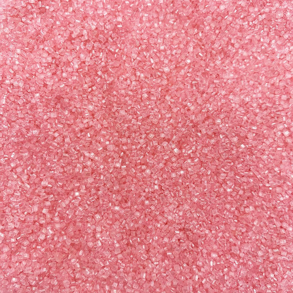 Edible Pink Sanding Sugar Sprinkles - Cupcake Cake Toppers, Celebrations Candy Pearls Shaker Jar for Wedding Party Cake