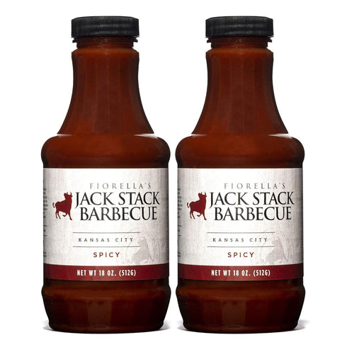 Jack Stack Barbecue Spicy Sauce - Kansas City BBQ Sauce (2 Pack, 18oz)