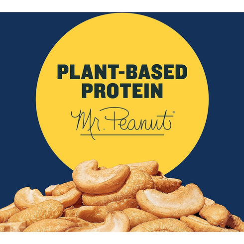 8oz (1 PLANTERS Salted Cashew Halves & Pieces, Party Snacks, Plant-Based Protein Canister)