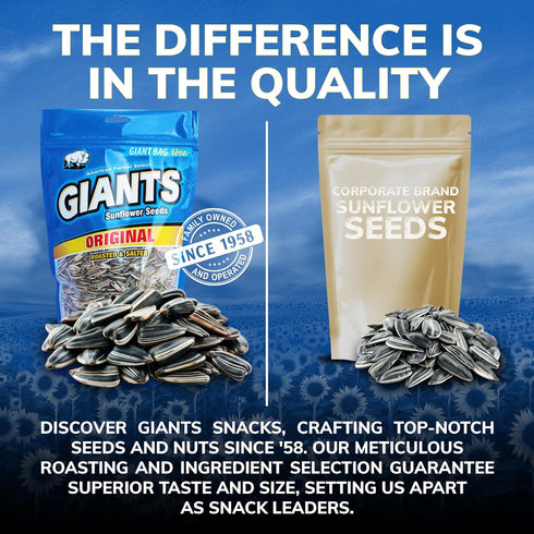 8g 12 oz GIANTS Original Sunflower Seeds - Sunflower Seeds to Eat, Sunflower Seeds Bulk, Lightly Salted for Eating