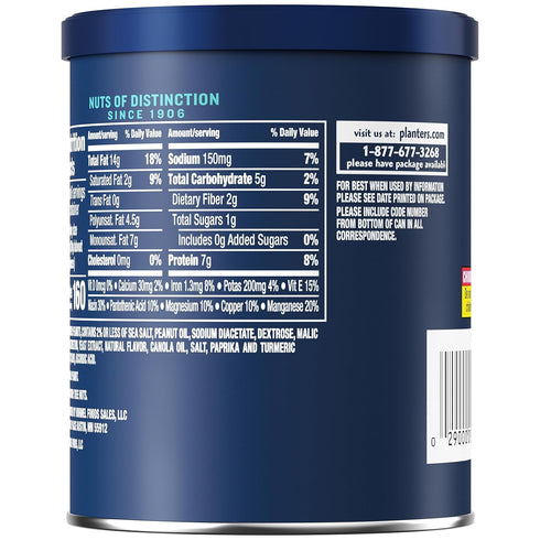 (8 Pack, 6 oz PLANTERS Sea Salt & Vinegar Peanuts ct Canisters)